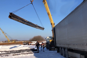 Новое поступление труб бу 219 на склад в Климовск
